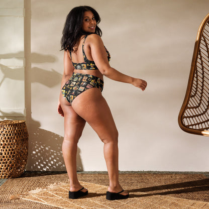 Yeehaw Vintage Cowboy Collage Bikini